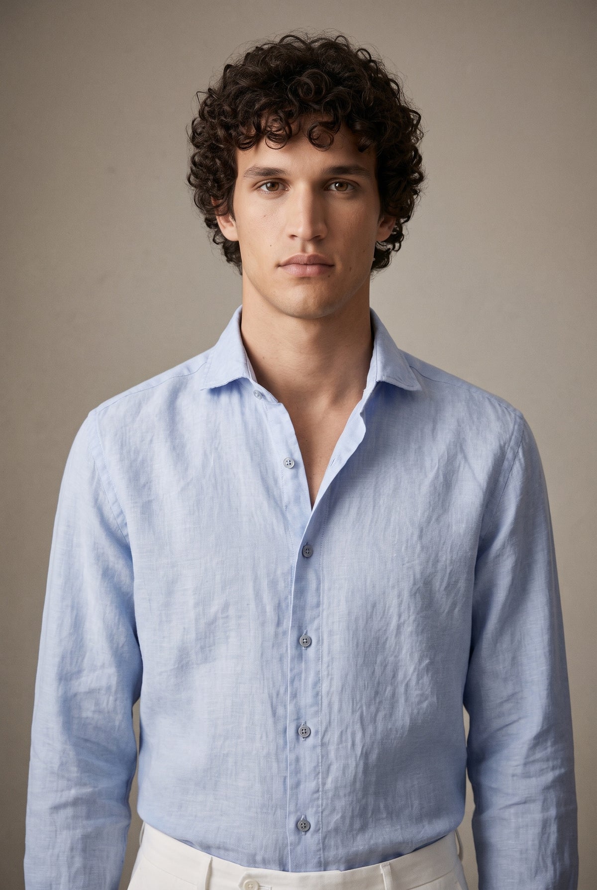 Light linen long sleeve shirt