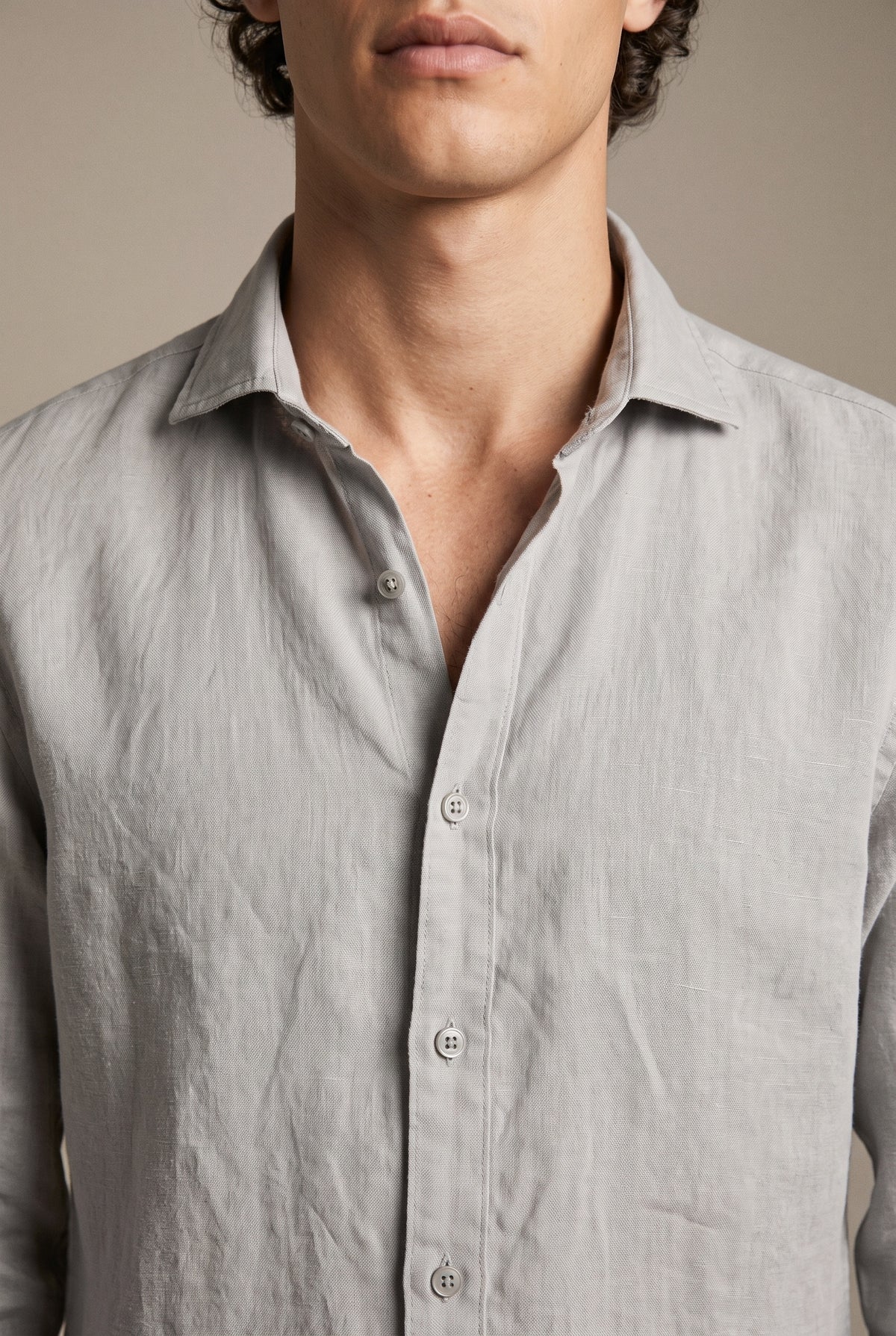 Light linen long sleeve shirt