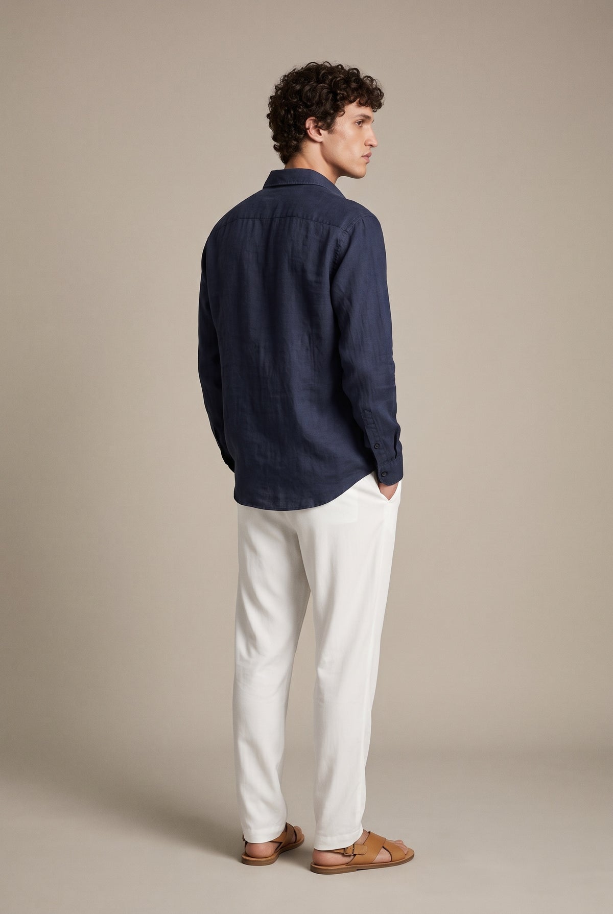 Light linen long sleeve shirt