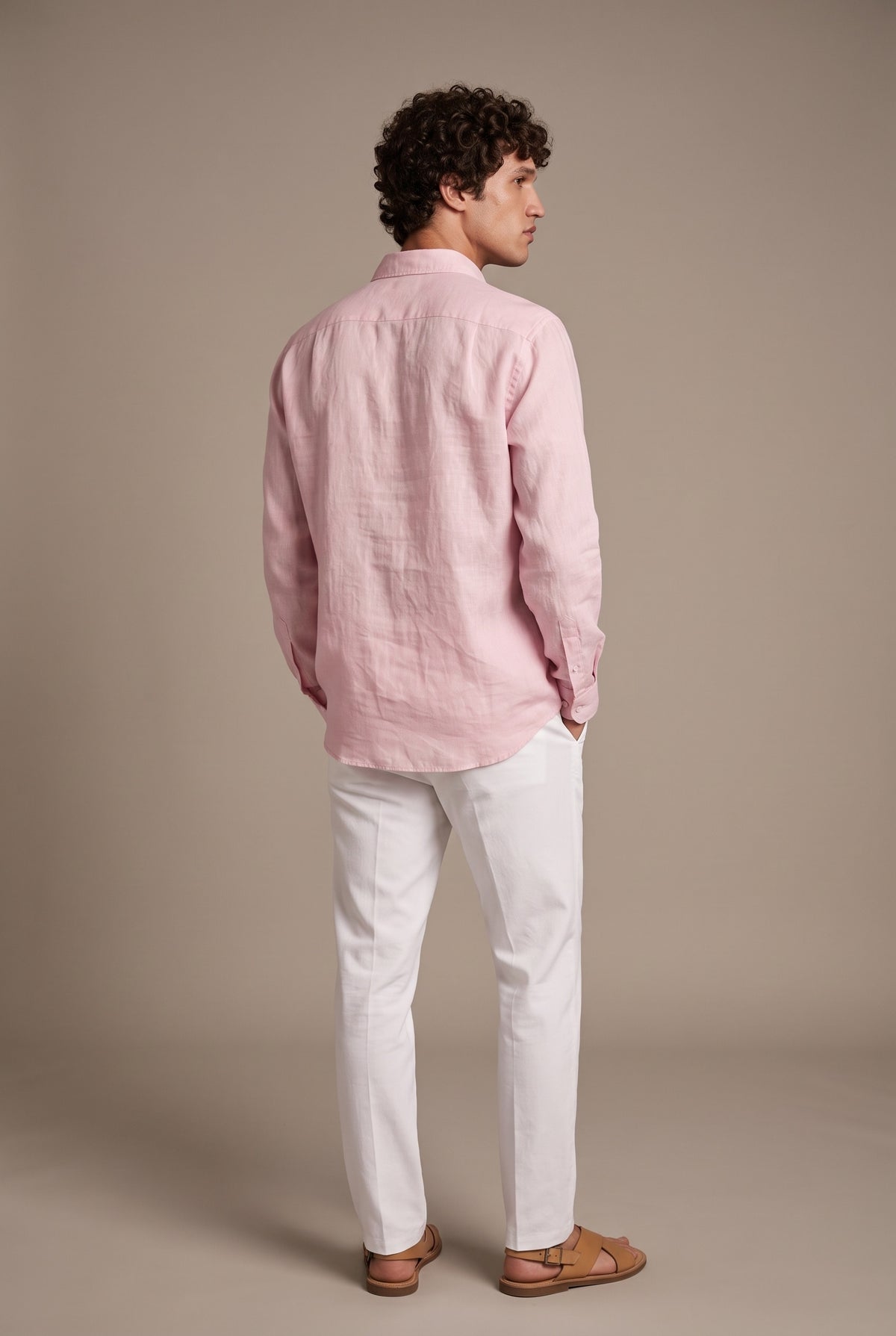 Light linen long sleeve shirt