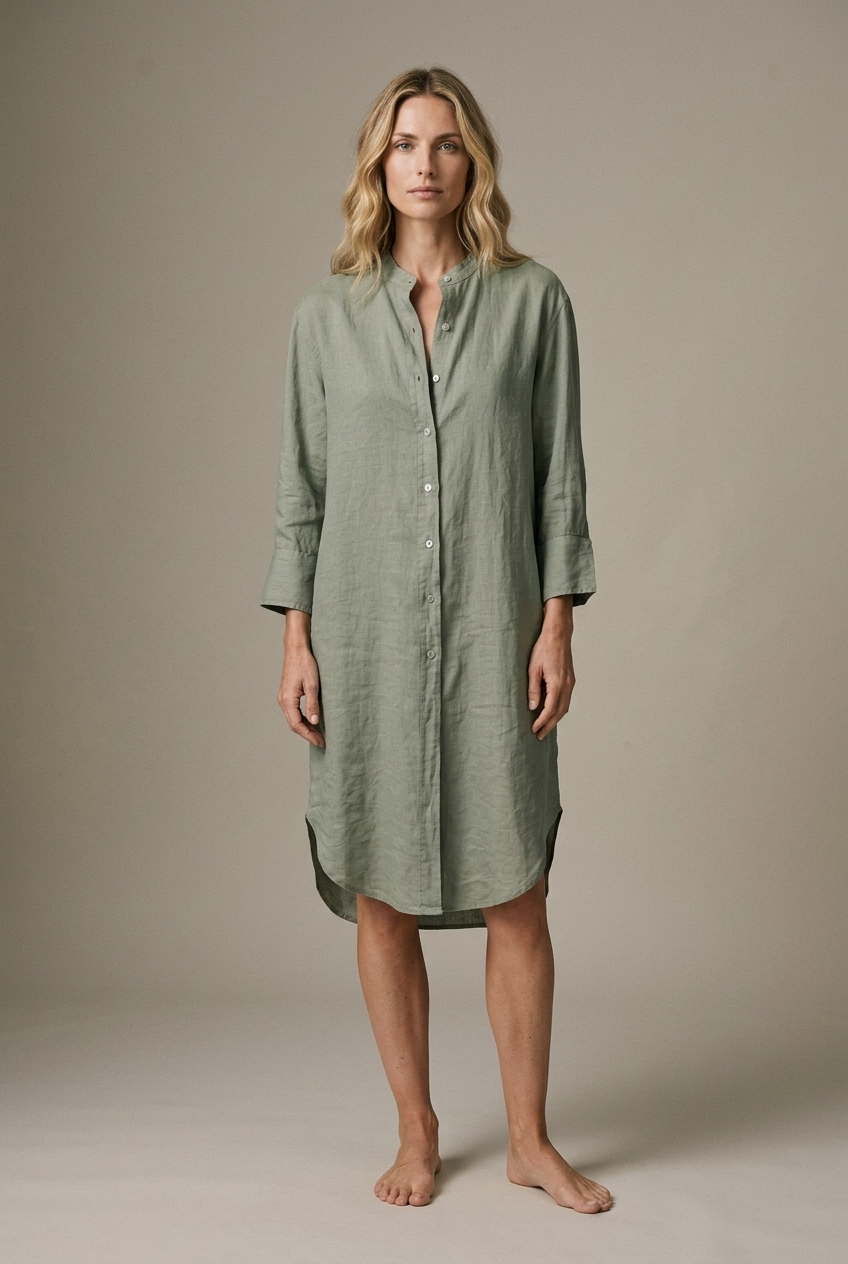 ROBELLI — Linen Shirt Dress