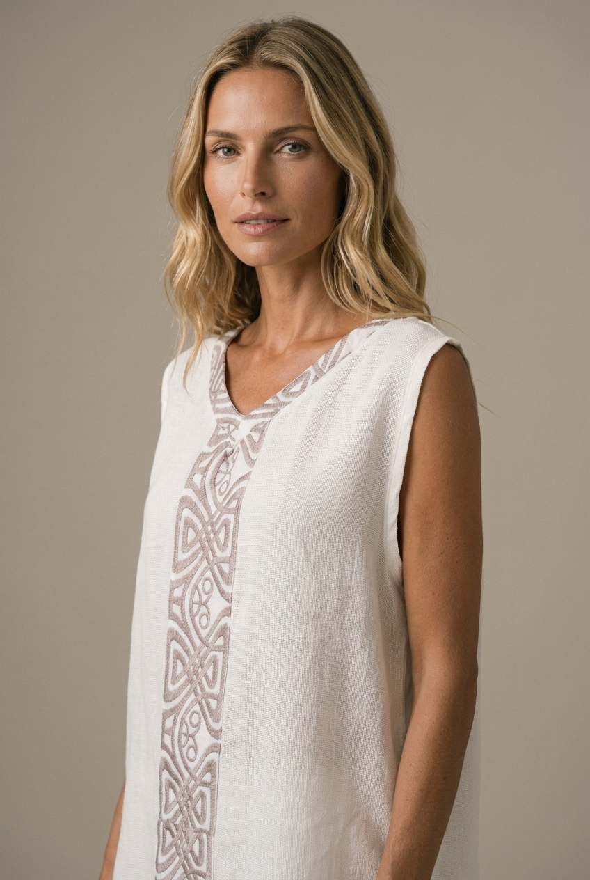 VE EMPOLI — Embroidered Top — White — portrait