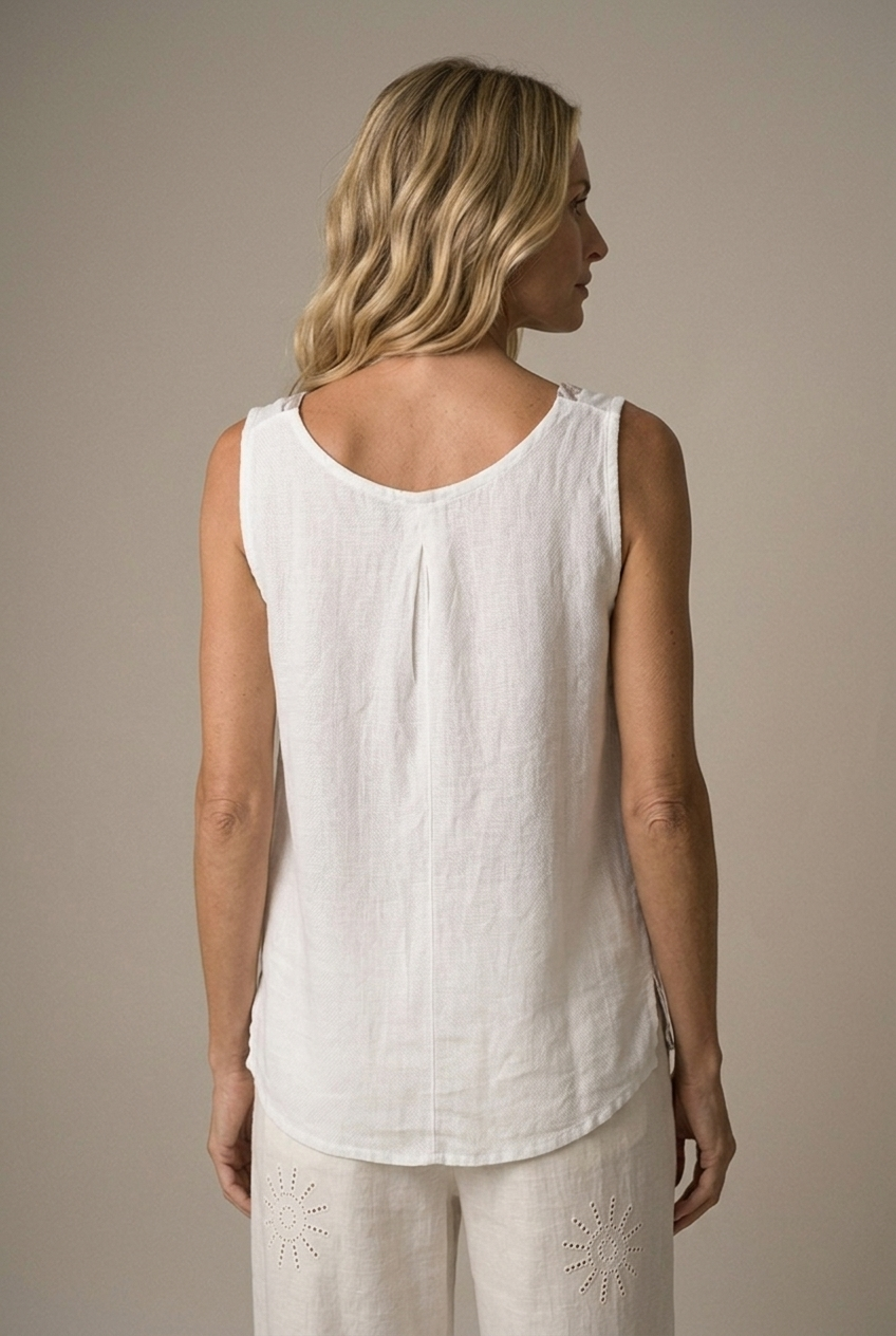 VE EMPOLI — Embroidered Top — White — back