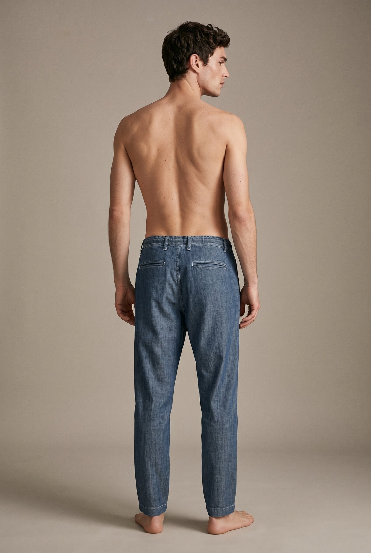 Denim Drawstring Trousers
