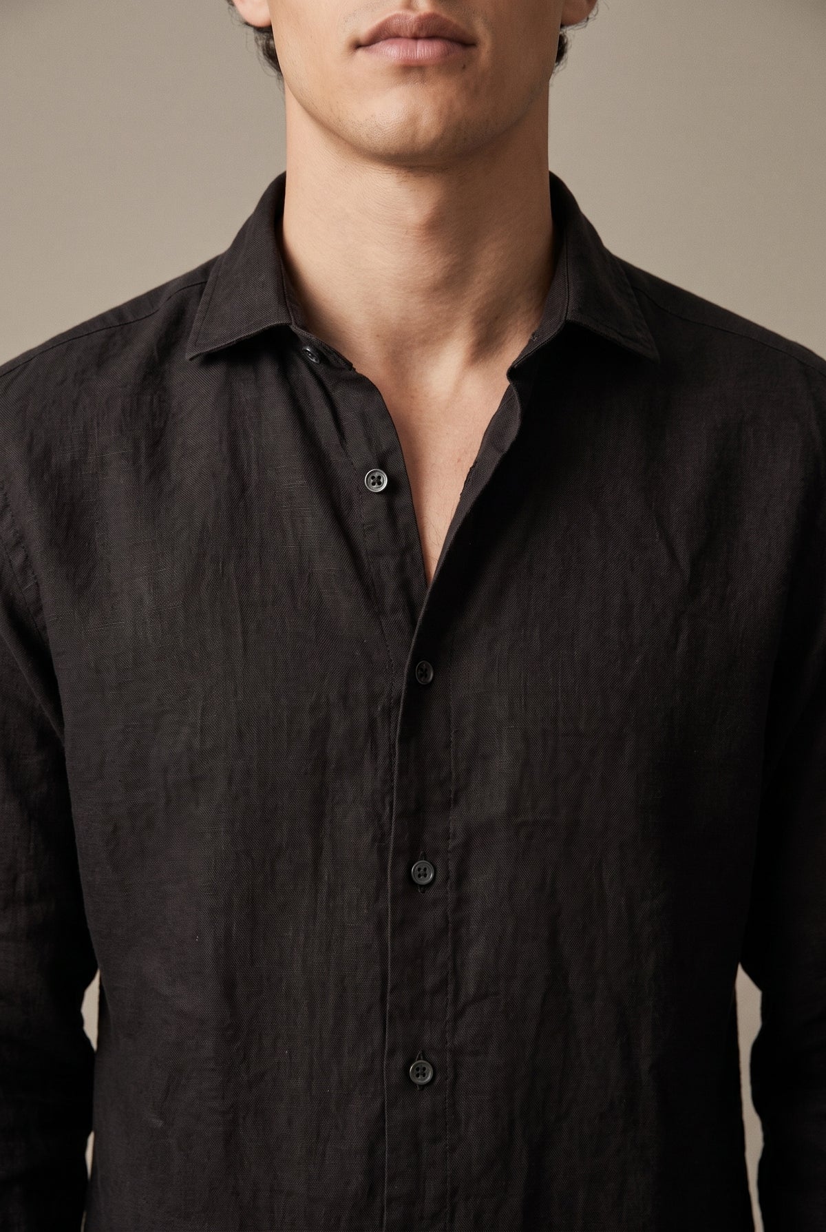Light linen long sleeve shirt