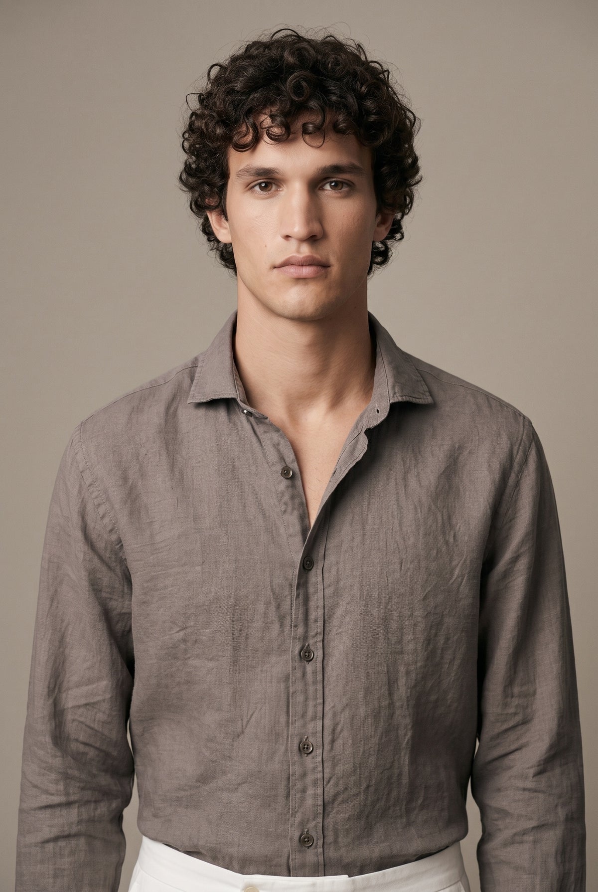Light linen long sleeve shirt