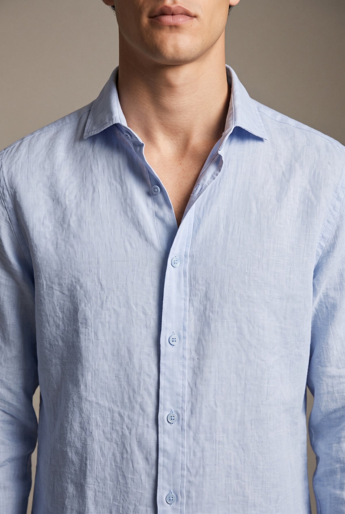 Light linen long sleeve shirt