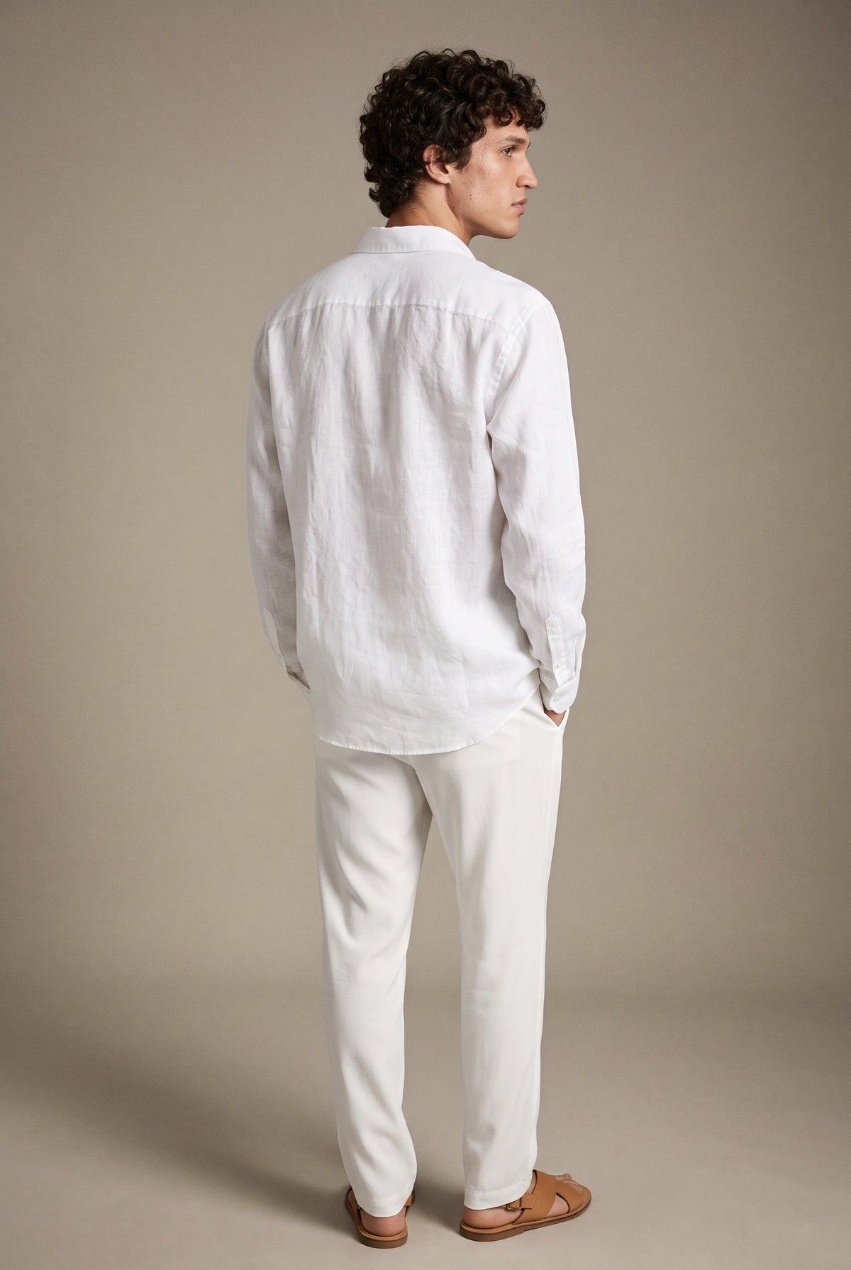 Light linen long sleeve shirt