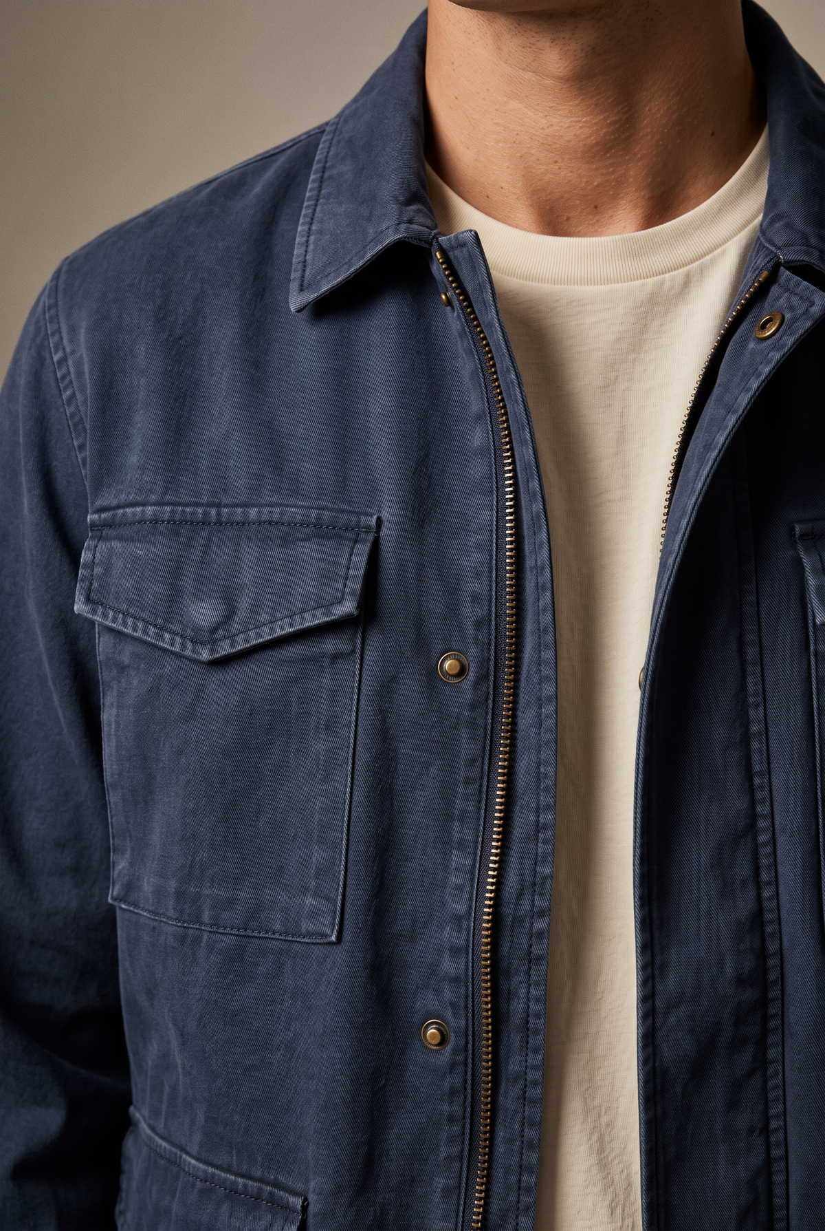 AF-JAC-ARMY — Field Jacket — Navy — chest detail